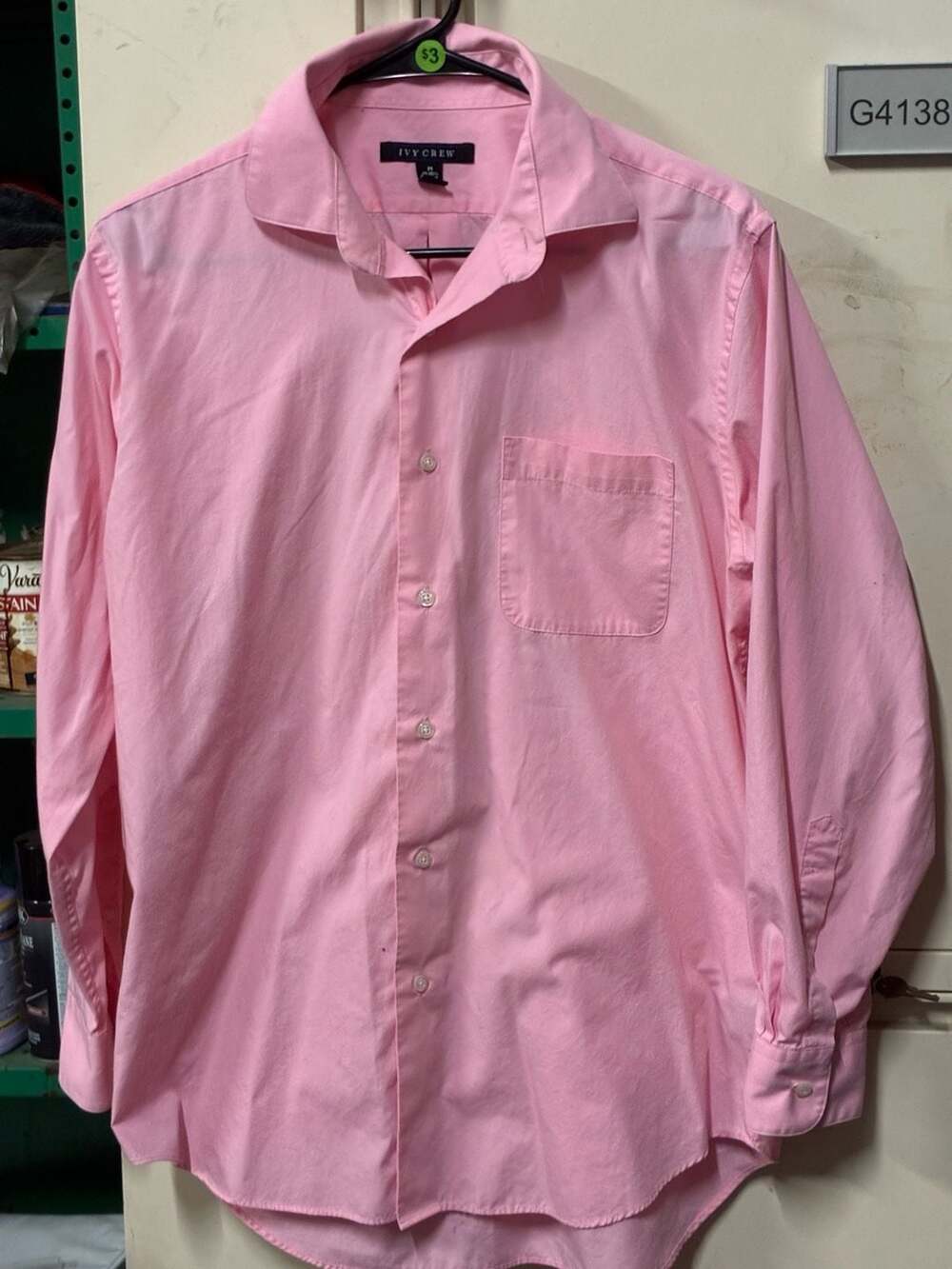 Ivy Crew Dress Shirt Size 15-15.5 32/33 Pink Long Sleeve